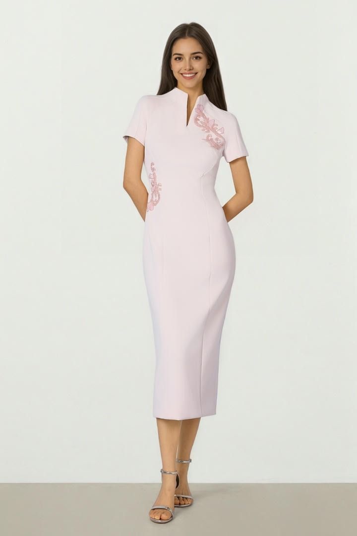 Pink Neoprene Dress