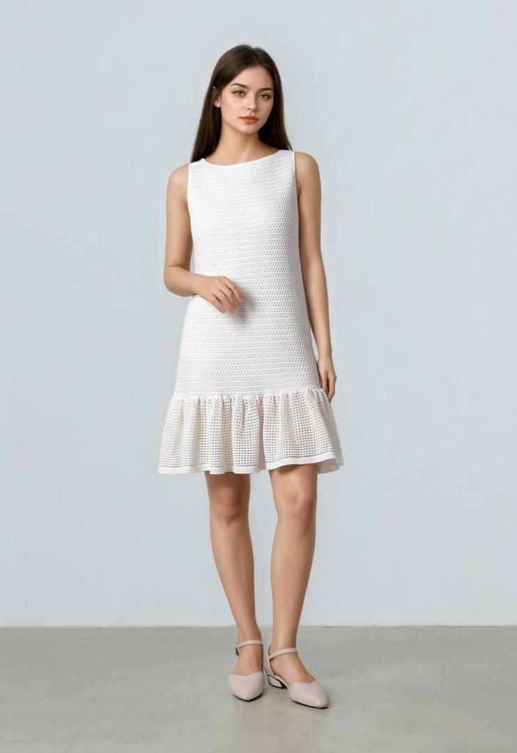 ruffle hem Knit Dress