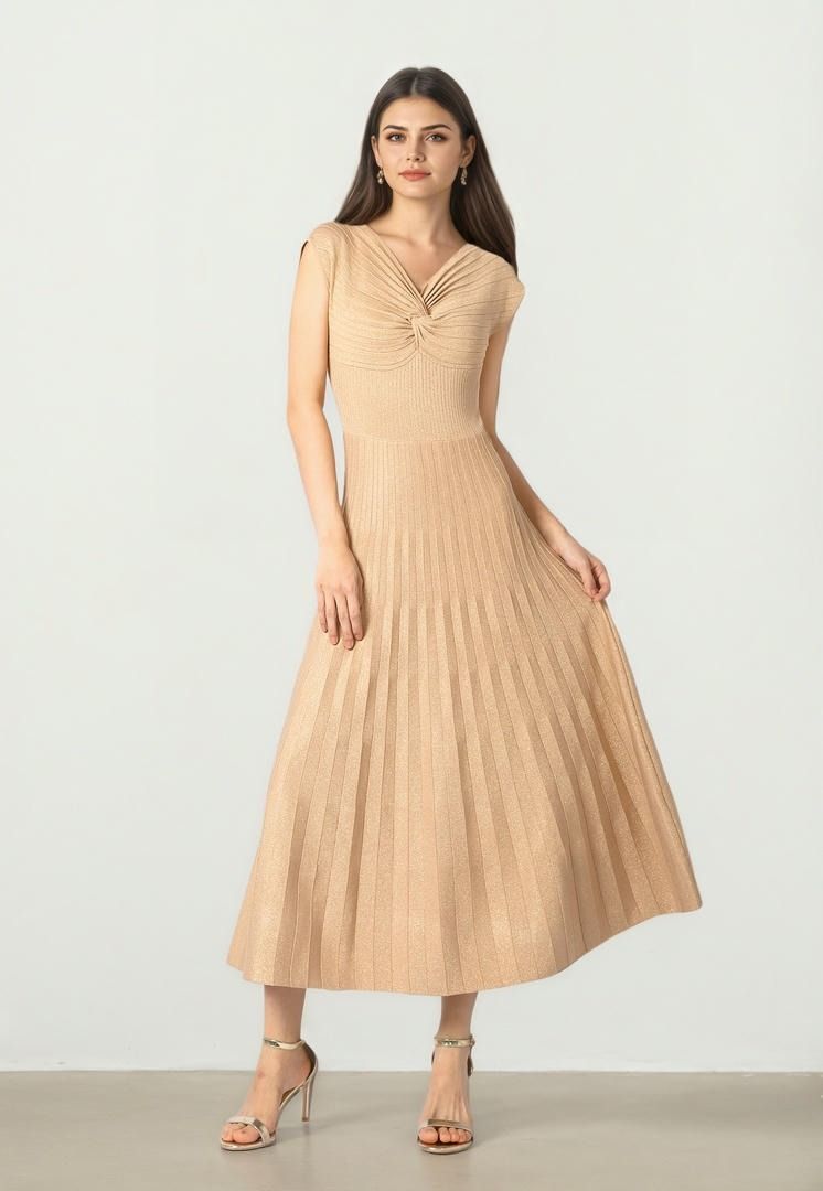 Gold Knit Dress