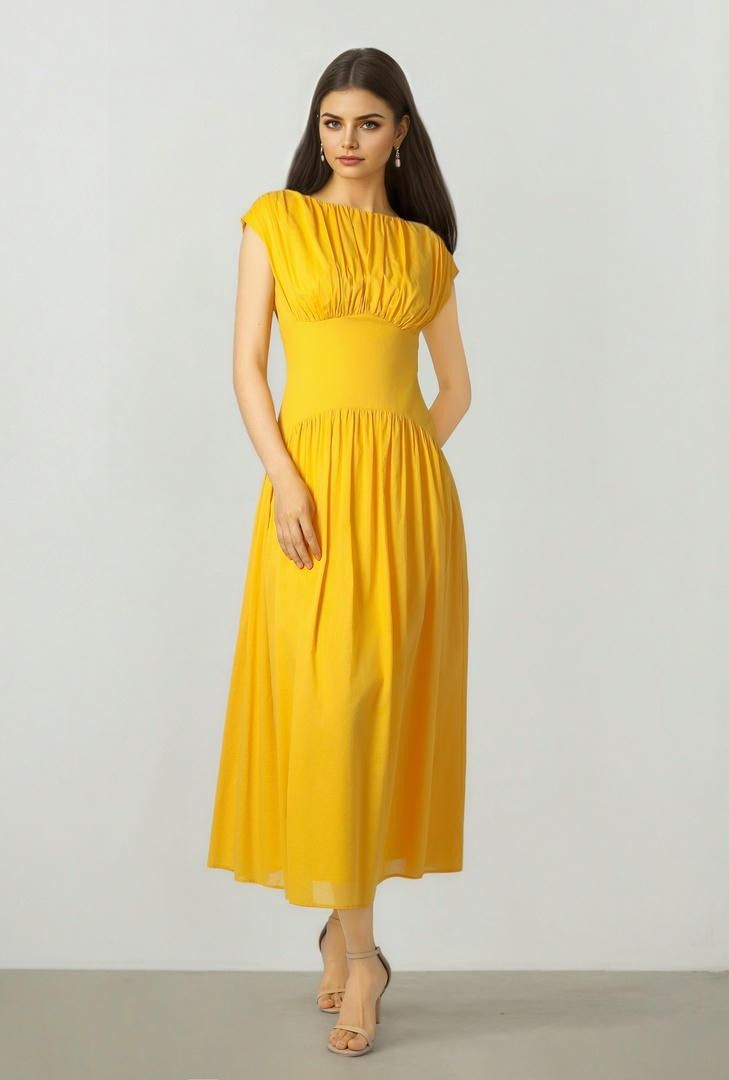 Orange Cotton Dress
