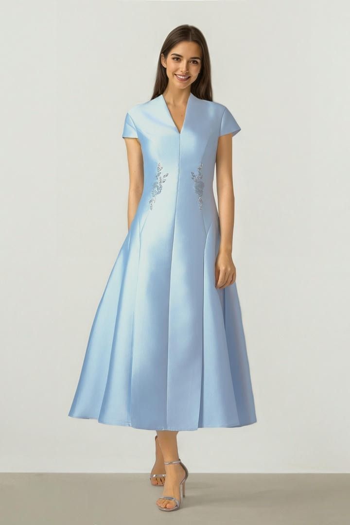 Azure Charm Midi Dress