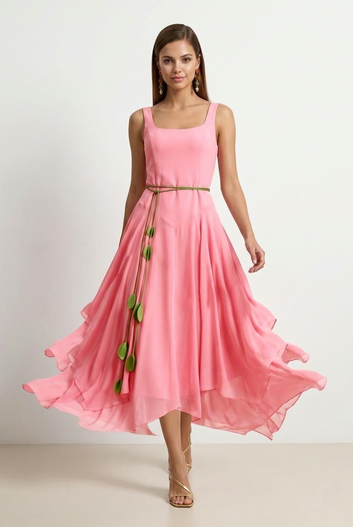 Pink Chiffon Dress