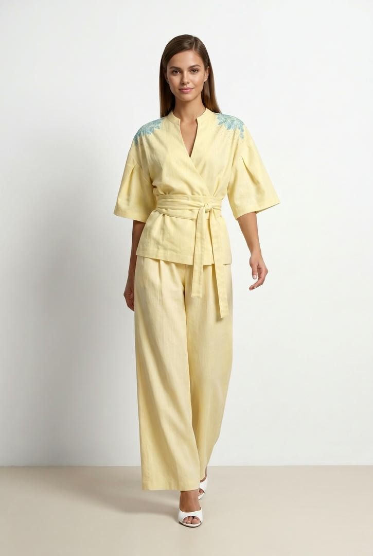 Yellow Linen Pants
