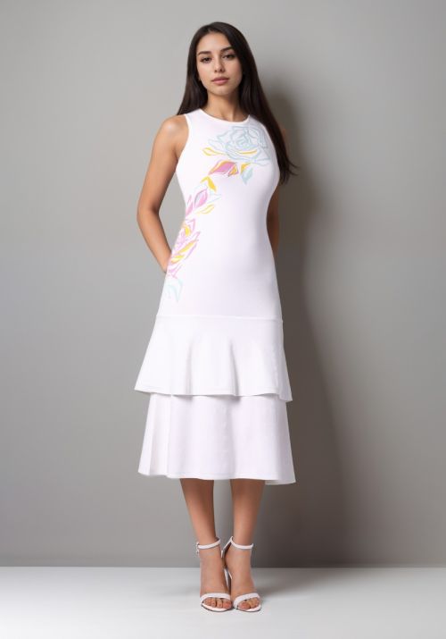 ruffled tiered hem Dress