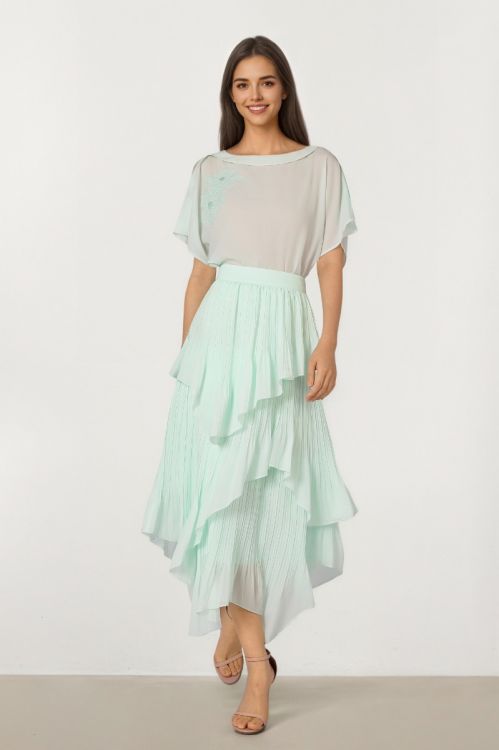 Light Green Chiffon Skirt