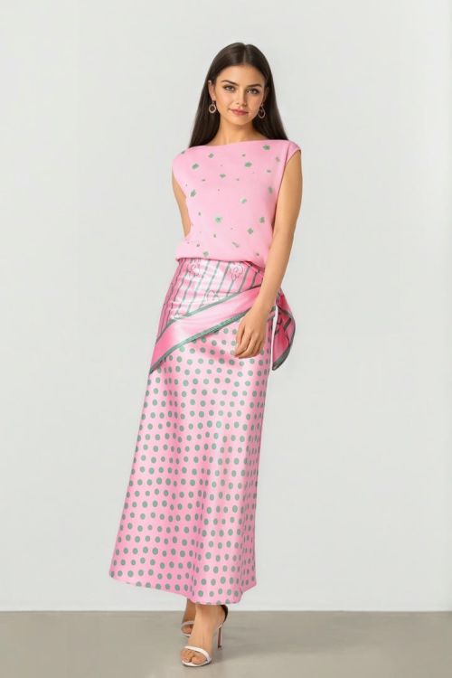 Scarf Print Skirt