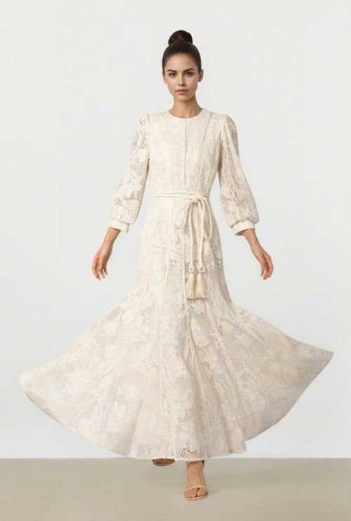 Cream Lace Maxi