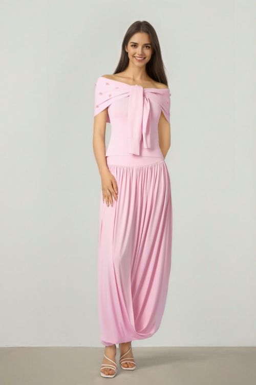 Pink Viscose Skirt