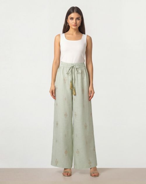 Linen Palazzo Pants