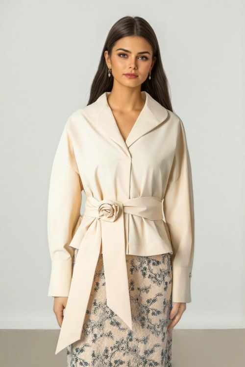 Beige Cotton Top