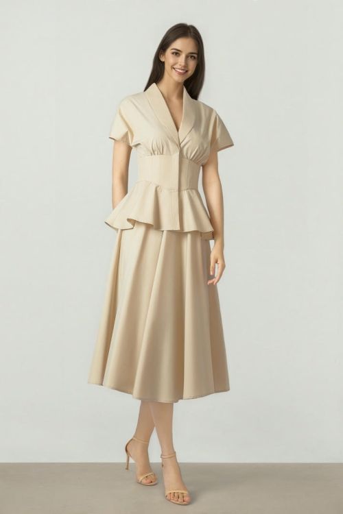 Sand Cotton Dress