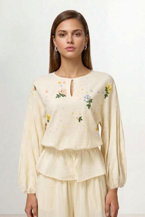 Cream Cotton Top