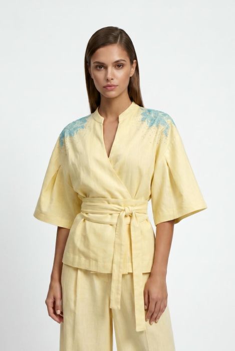 Yellow Linen Top