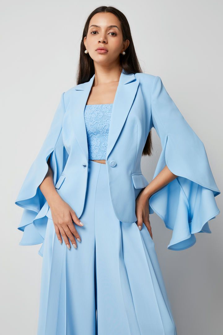 ruffled cuffs jacket