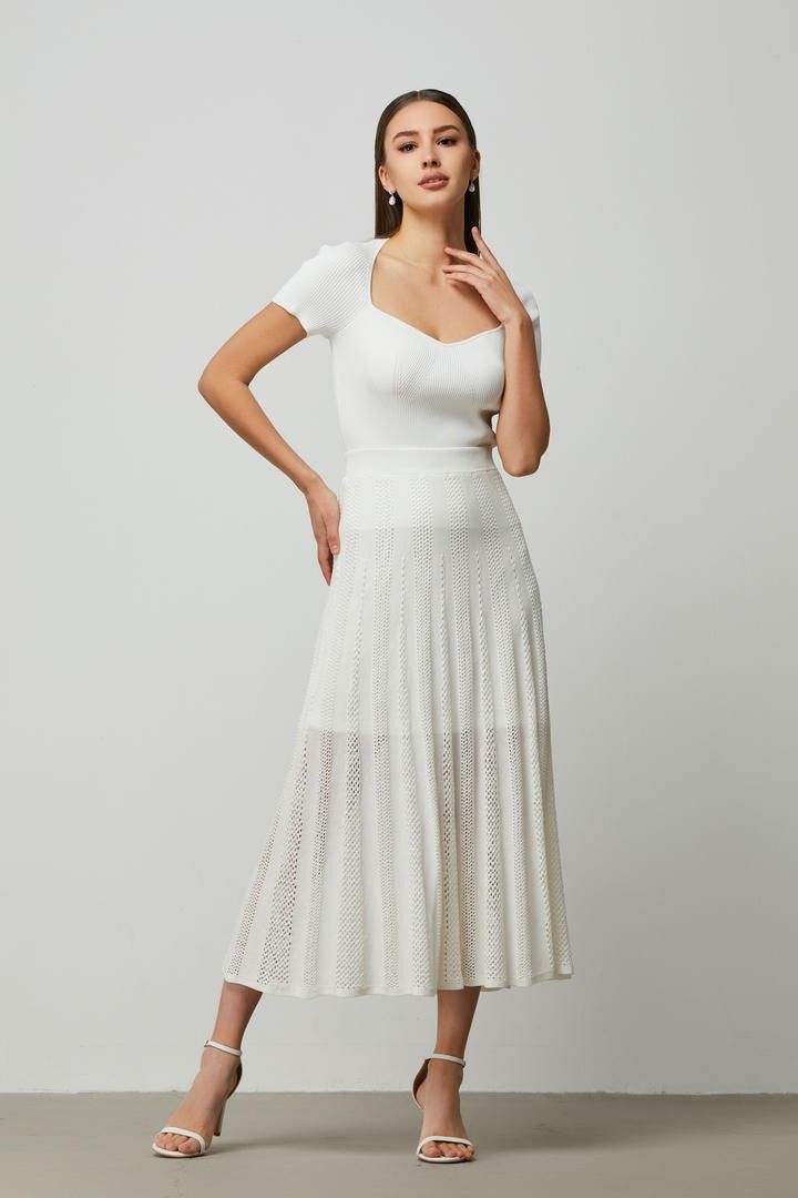 Strips Knitted Skirt
