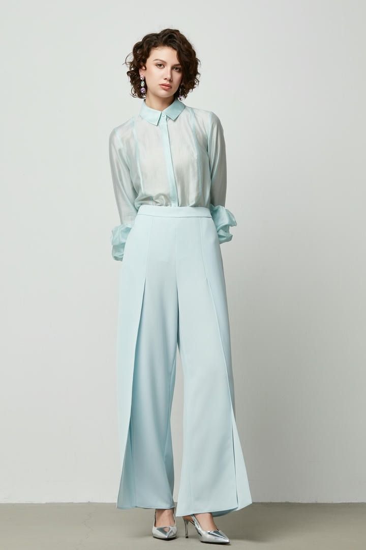 Side slits pants