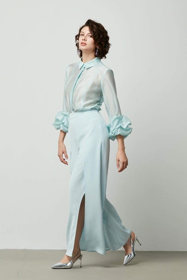 Side slits pants