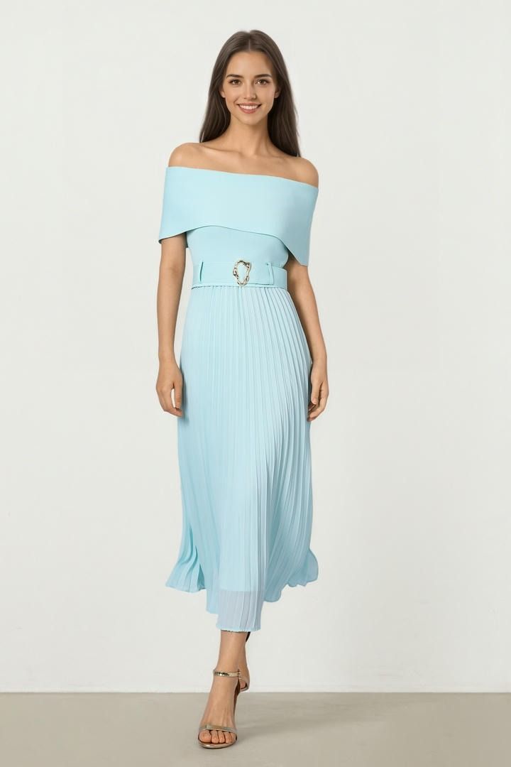 Blue Knit Dress