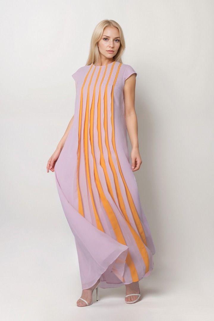 Pleated Full-Length Kaftan