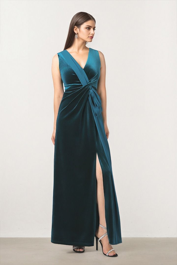 Coral Drape Dress