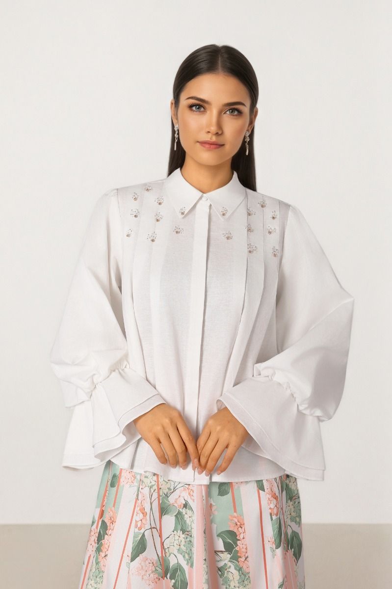 Ruffle Cuff Shirt