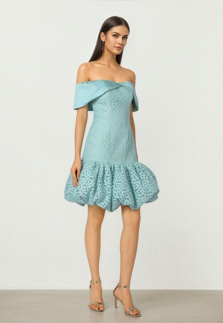 Embellished Off Shoulder Dress