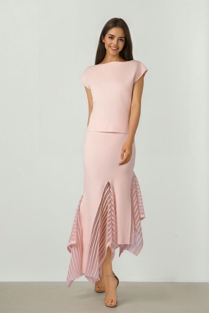 Light Pink Knit Skirt