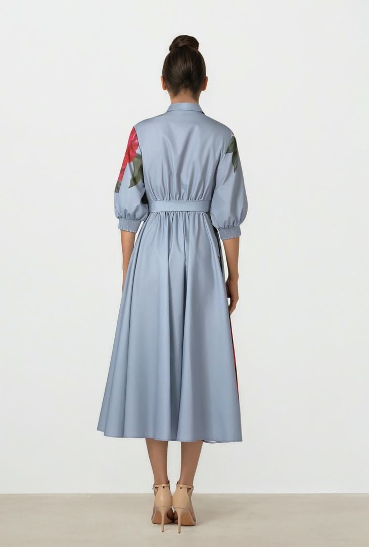 Blue Shirt Dress