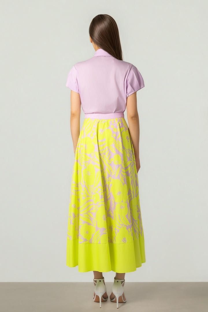 Elegant Printed Midi Skirt