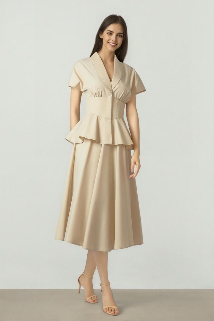 Sand Cotton Dress