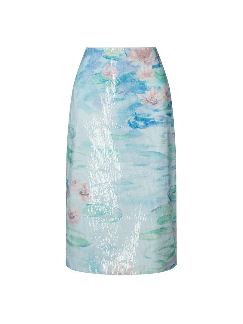 Sequins midi skirt