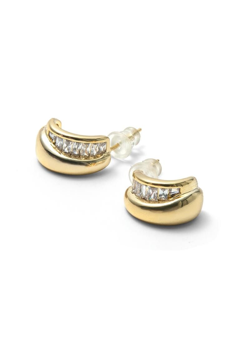 Golden Curve Elegance Earrings