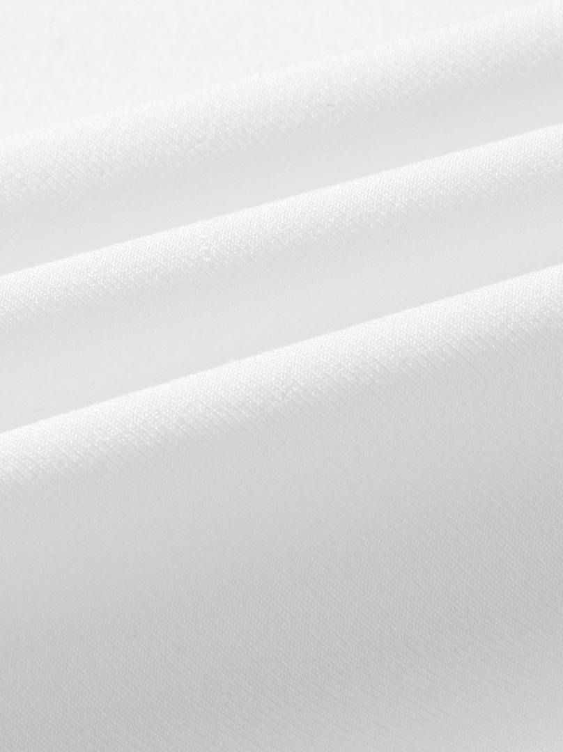 Buttoned Off-White Crepe Skirt