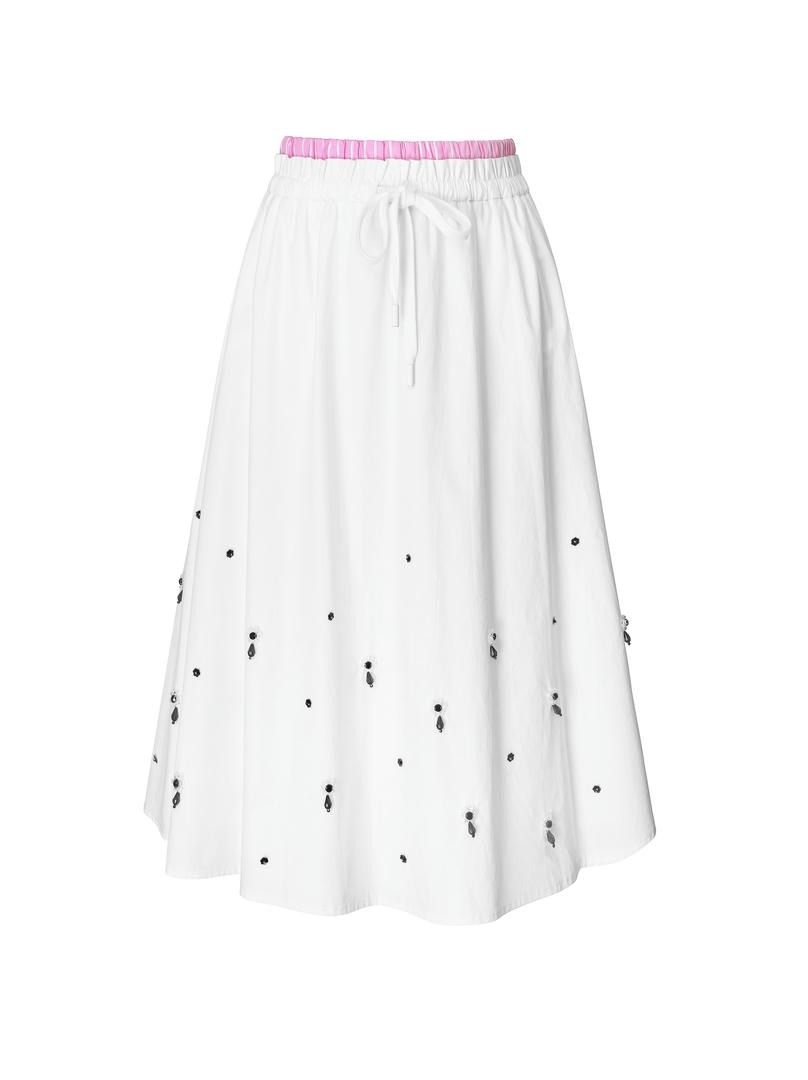 EMBELLISHED MIDI SKIRT