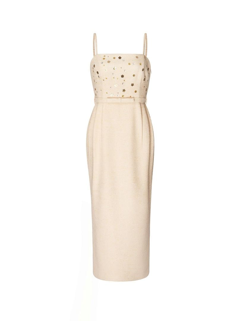 Belted Tweed Dress