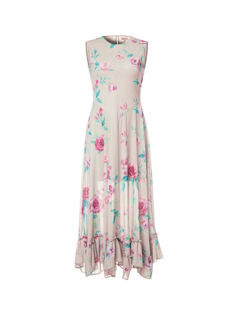 Ruffled hem mesh Dress