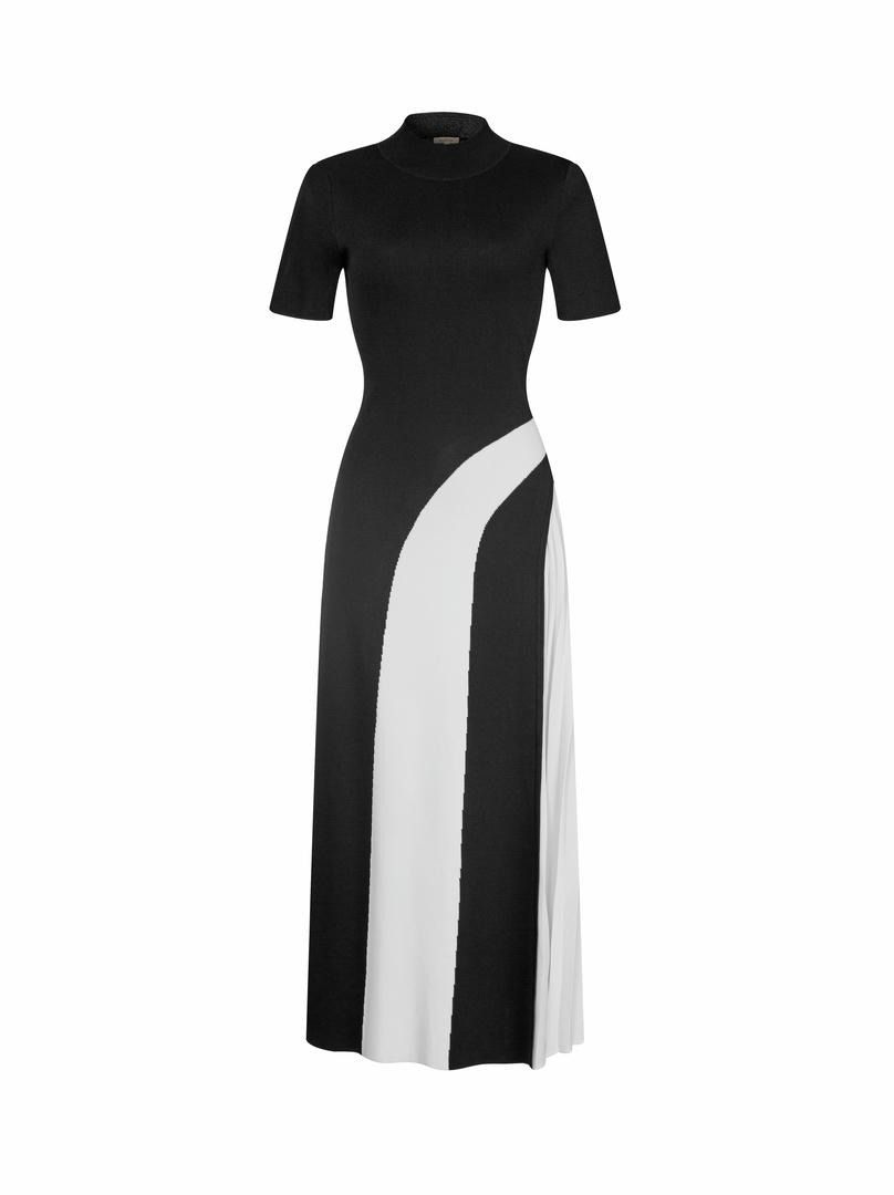 Black & White Knit Dress