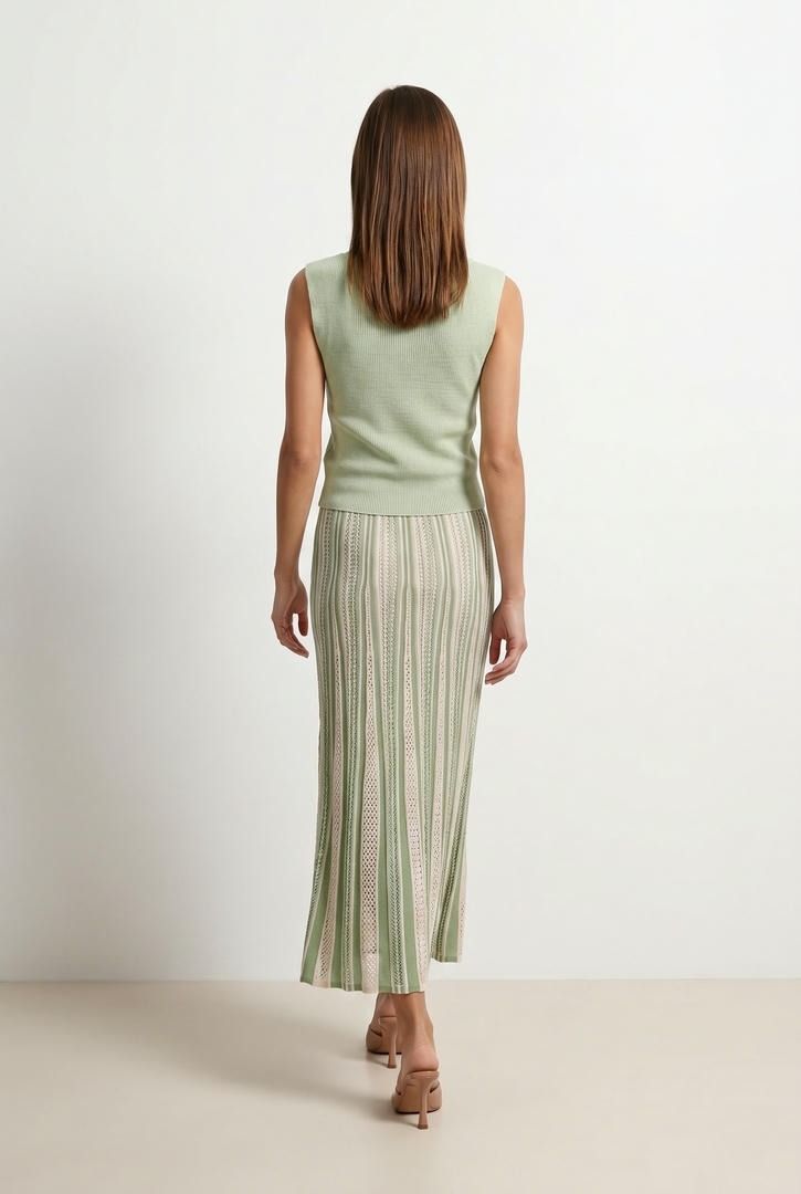 Stripe Knit Skirt