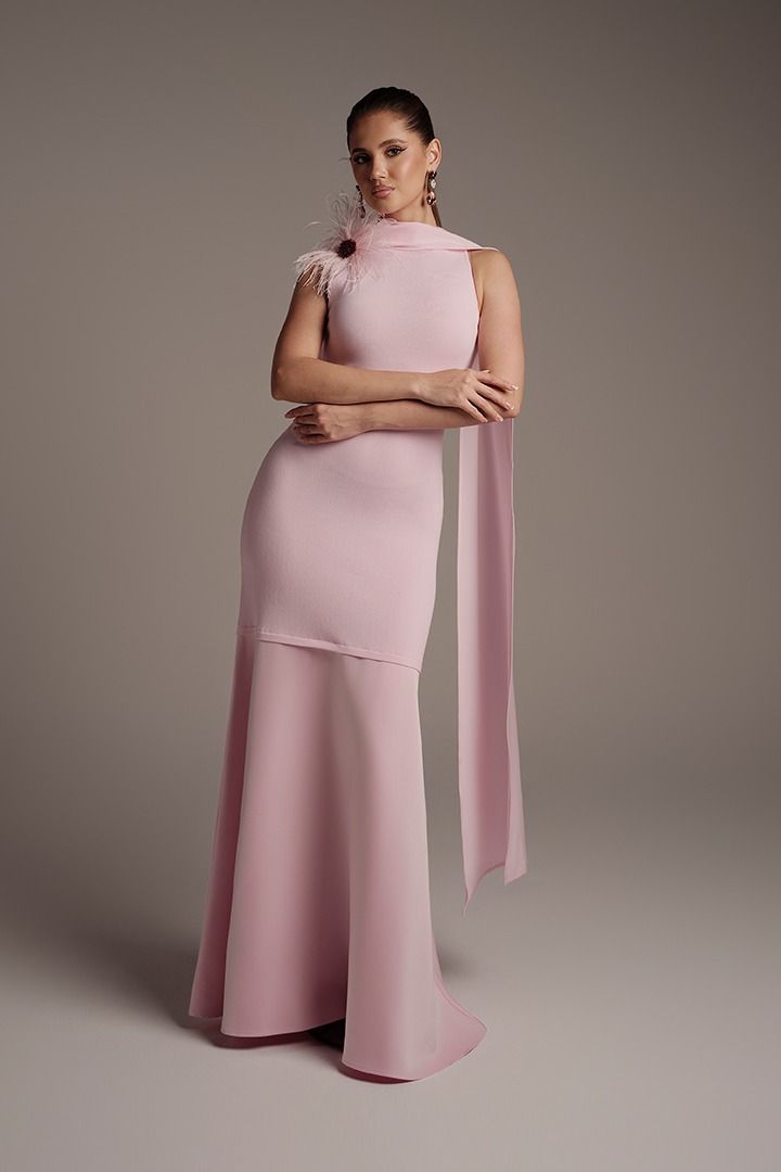 Rose Crepe Dress