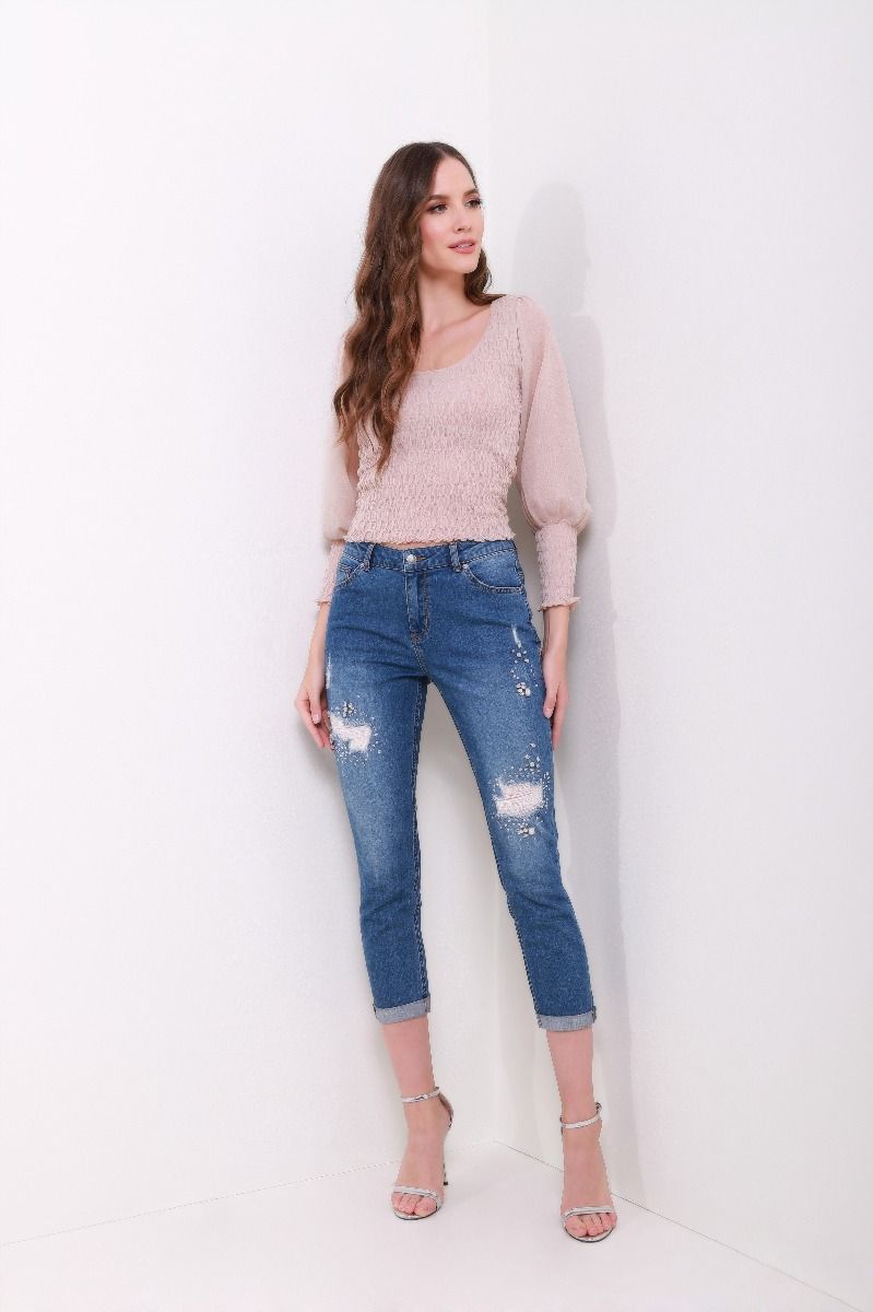 Cropped leg jeans 