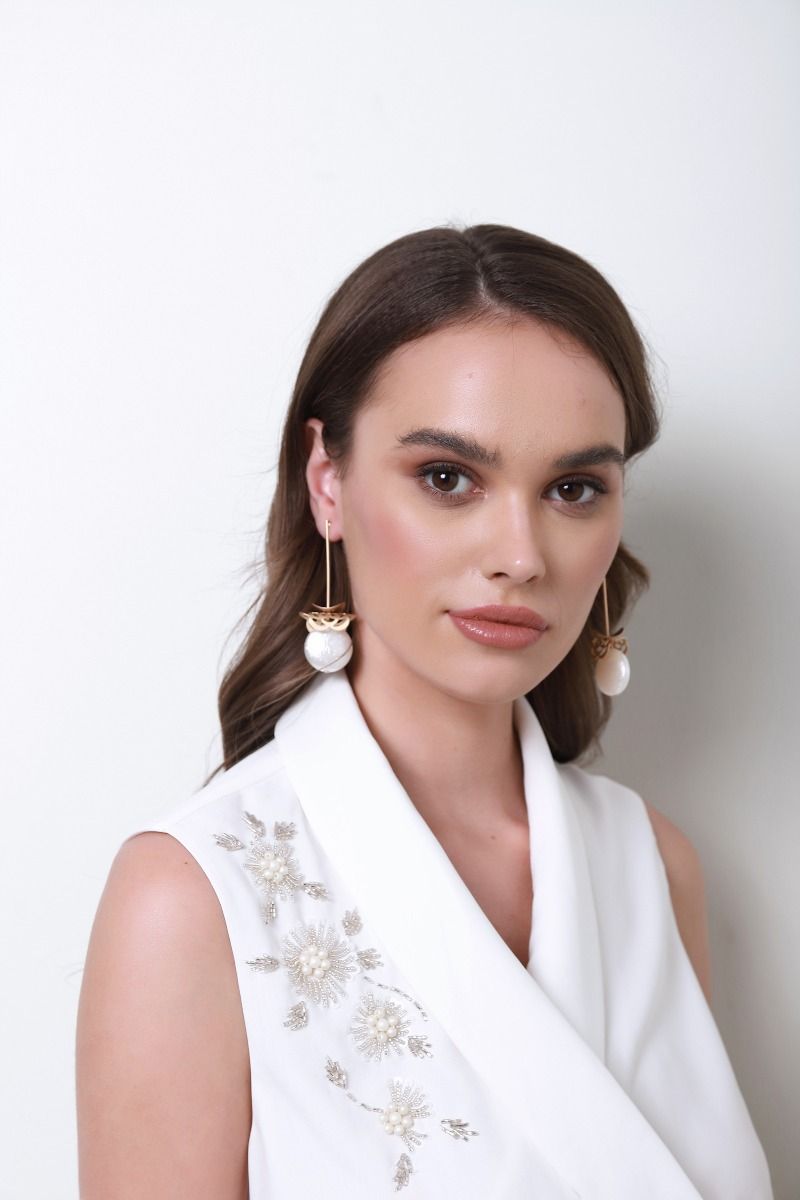 pearl drop earrings