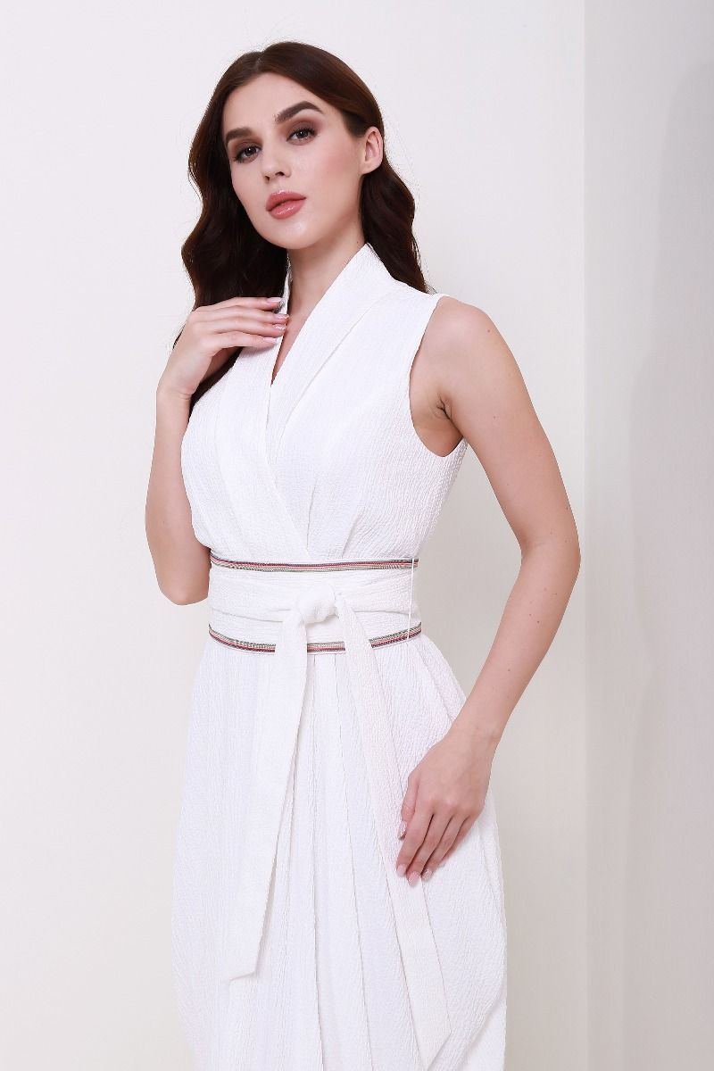 belted cross over Kaftan