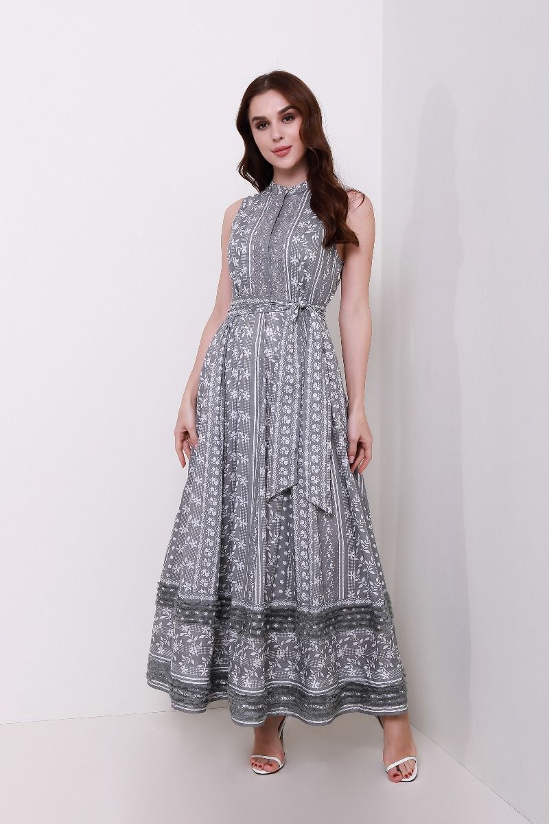 patterned overlay dress