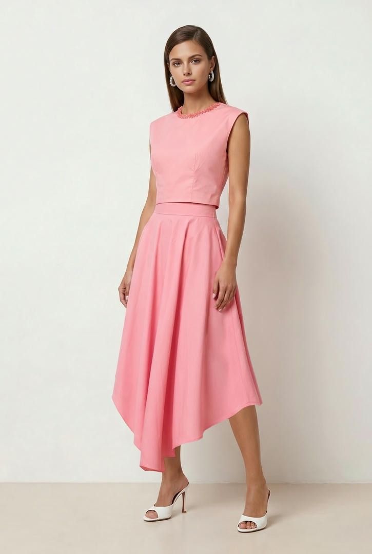 Pink Cotton Skirt