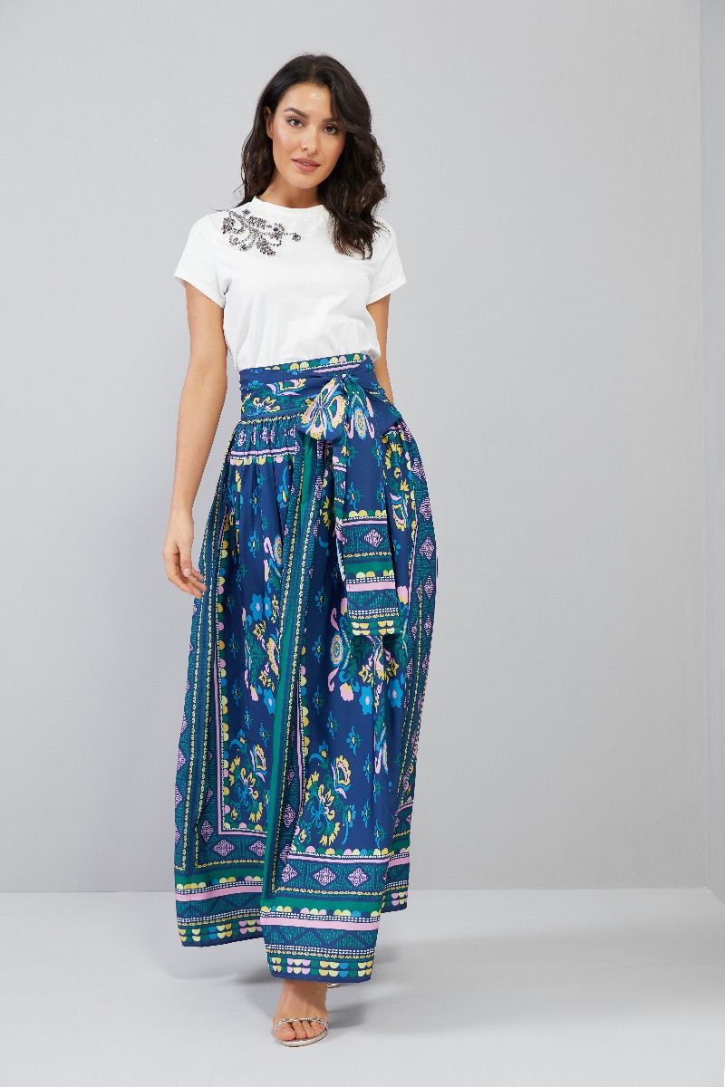 Printed Maxi Skirt